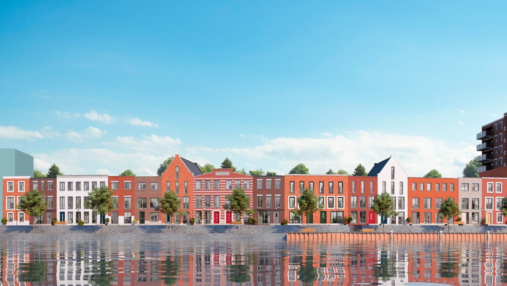 Vooraanzicht Kadewoningen De Haven Spijkenisse Wonen En Werken In De 